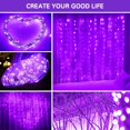thumbnail image 5 of Morttic 300 LEDs Curtain String Light, 9.8FT x 9.8FT 8 Lighting Modes Fairy Window String Lights Wedding Party Home Garden Bedroom Outdoor Indoor Wall Decorations (Purple), 5 of 5