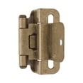 thumbnail image 2 of 3/8in (10 mm) Inset Self-Closing, Partial Wrap Burnished Brass Hinge - 2 Pack, 2 of 2