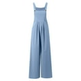 thumbnail image 5 of Huanyaaa Everyday Casual Dungarees with Pocket Design Comfortable Overall Playsuit for All Seasons Trendy and Versatile Fashion Piece plus Size Long Jumpsuit Ladies Romper Jumpsuit Jumpsuit Body, 5 of 5