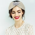 thumbnail image 1 of Xihbxyly Diadema de Punto de Invierno, Estilo Turbante con Diamantes de Imitación, Cálida Tela de Lana, Elegante Detalle Anudado En El Centro, Estilo Urbano Informal, Ideal para Fiestas, Bodas, Uso D, 1 of 2