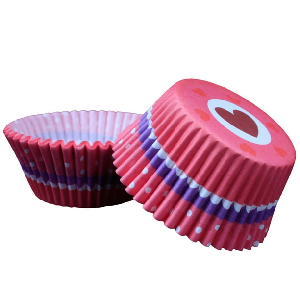 Xihbxyly Vasitos de Papel de Alta Resistencia para Tartas, Utensilios de Repostería Resistentes Al Aceite, Impresión con Tinta de Soja Segura, Material Ecológico, Aptos para Horno, Decoración para Ta