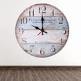 thumbnail image 3 of Round Wooden Wall Clock European Household Silent Battery-operated Clock(Pattern 1), 3 of 6