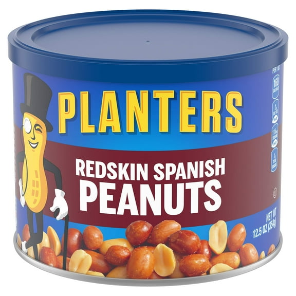 Planters Spanish Peanuts (12.5 oz Canisters, Pack of 6) 12.5 Ounce (Pack of 6)