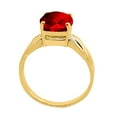 thumbnail image 5 of Mauli Jewels Rings for Women 2.25 Carat Cushion Cut Garnet Ring 4-Prong 10K Yellow Gold, 5 of 6