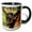 Black/White, variant on 3drose, Close-up of 11 Week Old Oberhasli Goats., 11oz Two-tone Red Mug