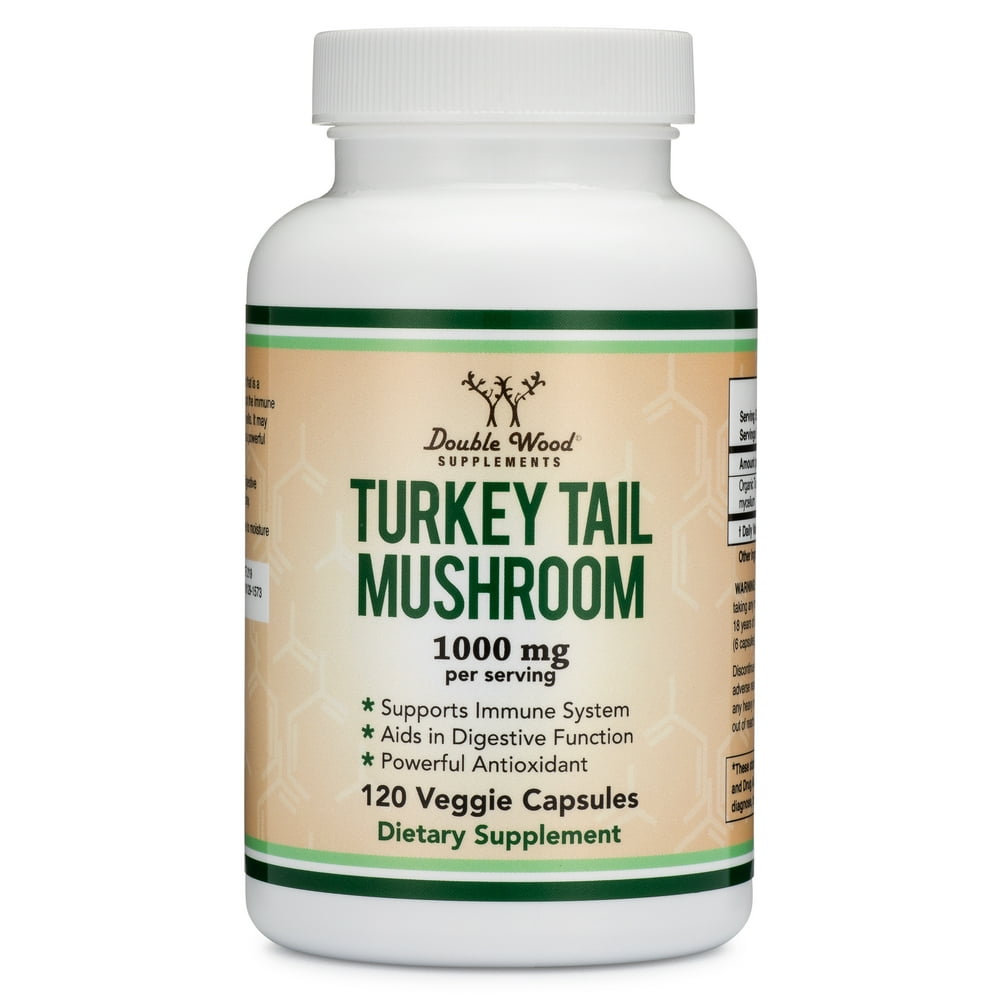 Turkey Tail Mushroom Supplement (120 Capsules 2 Month Supply