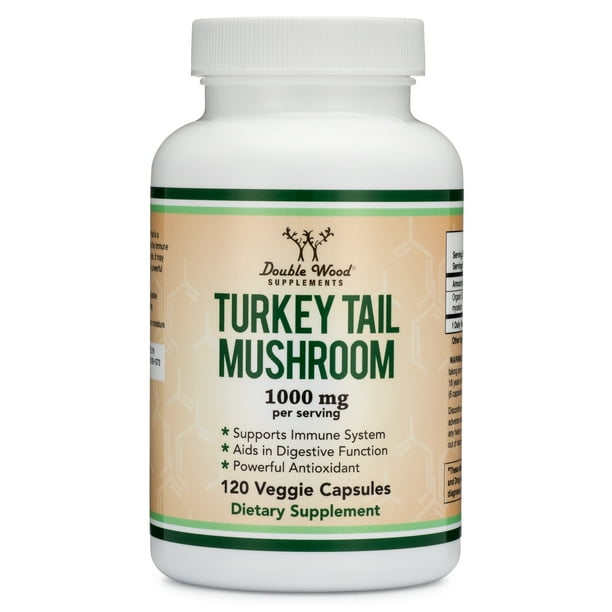 Turkey Tail Mushroom Supplement (120 Capsules 2 Month Supply