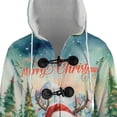 thumbnail image 4 of Merry Christmas Santa Reindeer Antlers Bulldog Sleigh Xmas Winter Holiday All Over Print 3D Hooded Duffle Toggle Coat Dog Lover Gifts Idea - 00023, 4 of 6