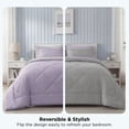 thumbnail image 2 of U by Bedsure Full Comforter Set, 7 Pieces Bed in a Bag, Reversible Lightweight Bedding Set, Light Purple, 2 of 7
