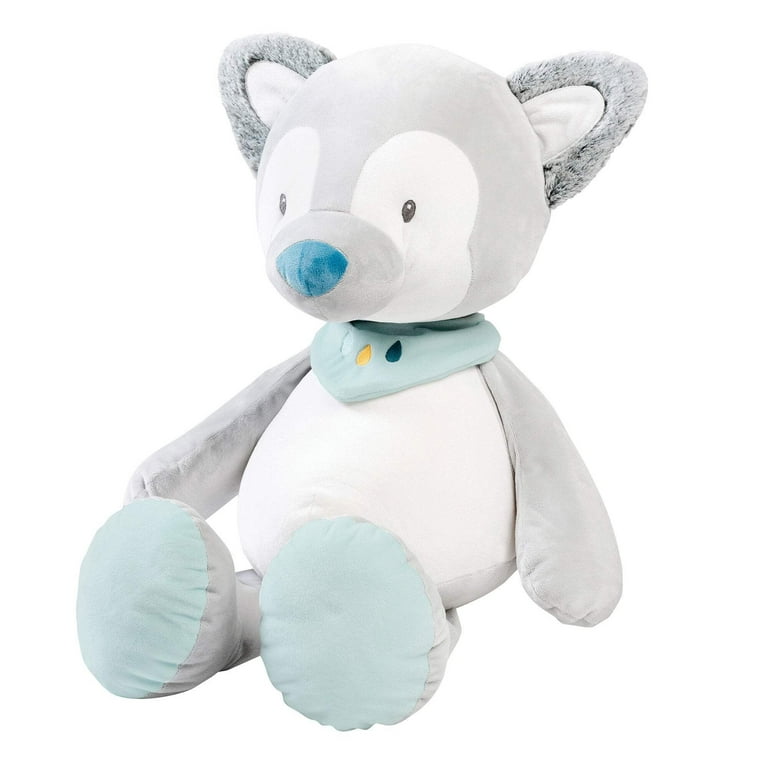 NATTOU Tim And Tiloo Soft Toy Wolf - Pacifier Clip Attachment, 27x27cm Beige Cuddly Toy For Babies
