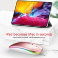 thumbnail image 4 of 2.4G Wireless Mouse Usb Rechargeable Bluetooth RGB Silent Mouse with Backlight for Laptop iPad Black, 4 of 5