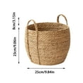thumbnail image 2 of WIFKLSIIPG Pot de Fleurs en Herbe de Mer Pot de Fleurs Tissé avec Poignée Robuste Rangement Décoratif Naturel Adapté pour Hôtel Café Maison, 2 of 3