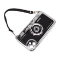 thumbnail image 1 of Vintage Camera Soft SiliconeCase with Lanyard, Shockproof Protective Cover, 3D Design, Black, 1 of 7
