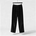 thumbnail image 5 of Men’s Velvet Casual Trousers Loose Fit Elastic Waistband Everyday Loungewear Bottoms, 5 of 6