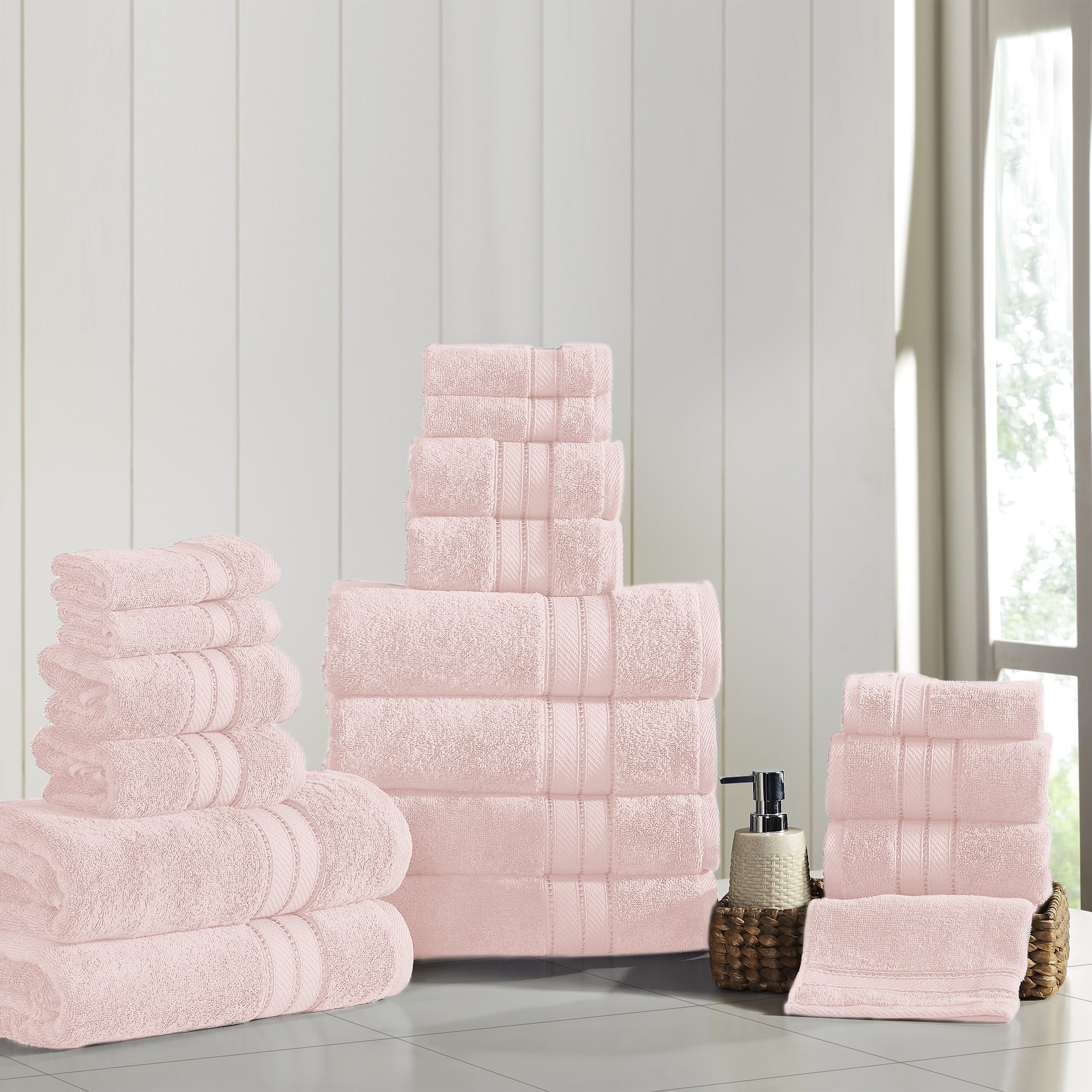 SpunLoft™ 18 Piece Luxury Bath Towel Set, Blush