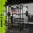 thumbnail image 4 of Mikolo Power Rack Cage with LAT Pulldown System,1200LBS Capacity Power Rack with 800 lbs Capacity Weight Bench Combo, Multi-Functional Squat Rack (Upgraded), 4 of 7