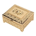 thumbnail image 3 of Metal Jewelry Box, Trinket Box Velvet Inside  For Rings Earrings For Women Girls For Necklaces Bracelets Gold, 3 of 8
