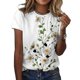 thumbnail image 1 of Camiseta ZOCANIA para mujer, estilo casual, mezcla de algodón y estampado floral, 1 of 2
