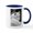 White/Navy Inside, variant on CafePress - Gorgeous White Wolf Mugs - 11 oz Ceramic Mug - Novelty Coffee Tea Cup