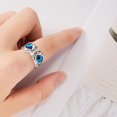thumbnail image 3 of Osdhezcn Fashion Owl Eye Ring Owl Ring Multicolor Eyes Silver Color Men Women Rings, 3 of 15
