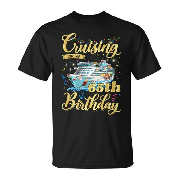 SPEEDRUN 65Th Birthday Cruise Vacation 65 Year Old Birthday Cruising T-Shirt