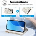 thumbnail image 2 of Tianyeda for Samsung Galaxy S25 Case Wallet Card Holder Zipper Leather Flip Cover Crossbody Wrist Strap with Stand A5, 2 of 5
