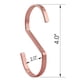 thumbnail image 3 of 10-Pack 4 Inch Rose Gold Chrome Steel Hanging Flat Hooks - S Shaped Hook Heavy-Duty S Hooks, for Ki, 3 of 5