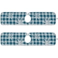 thumbnail image 2 of Coolnut 2 Pack Faucet Dry Mat for Kitchen Sink, Christmas Snowflake Gingham 14x5 Inch Faucet Drying Mat Absorbent Mat Fast Dry Mat for Kitchen, Bathroom, 2 of 7