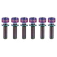 thumbnail image 1 of Titanium Bicycle Stem Bolts M5 x 18mm with Spacer, Pack of 6 (Rainbow), 1 of 4