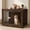 Brown, variant on YOKWOK 27 Inch Wooden Dog Crate Furniture, Heavy Duty Dog Kennel with Secure Lock & Double Door, Sturdy Metal Pet Cage Indoor Use, Chew Resistant Dog House for Small Dogs, Natural Wood