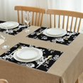 thumbnail image 3 of Pioneer Flower Floral Print Pattern Summer Placemats Table Placemats Set Of 4-Linen Kitchen Washable Placemats Table Mats 12x18 Inch Non-Slip Heat Resistant, 3 of 5