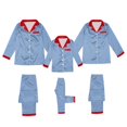 thumbnail image 5 of Matching Christmas Pajamas for Family Silk Christmas Pajamas Long Sleeve Button down Festival Party Sleepwear Top and Pajamas Pants Christmas Pajama Set Family, 5 of 7
