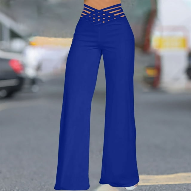 Women's High Waisted Flare Leggings with Hollow Out Design for Workout and Commuting