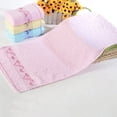 thumbnail image 6 of HEVIRGO Soft Heart Love Letter Towel Thick Water Absorption Bath Face Hand Washcloth, Blue, 6 of 7