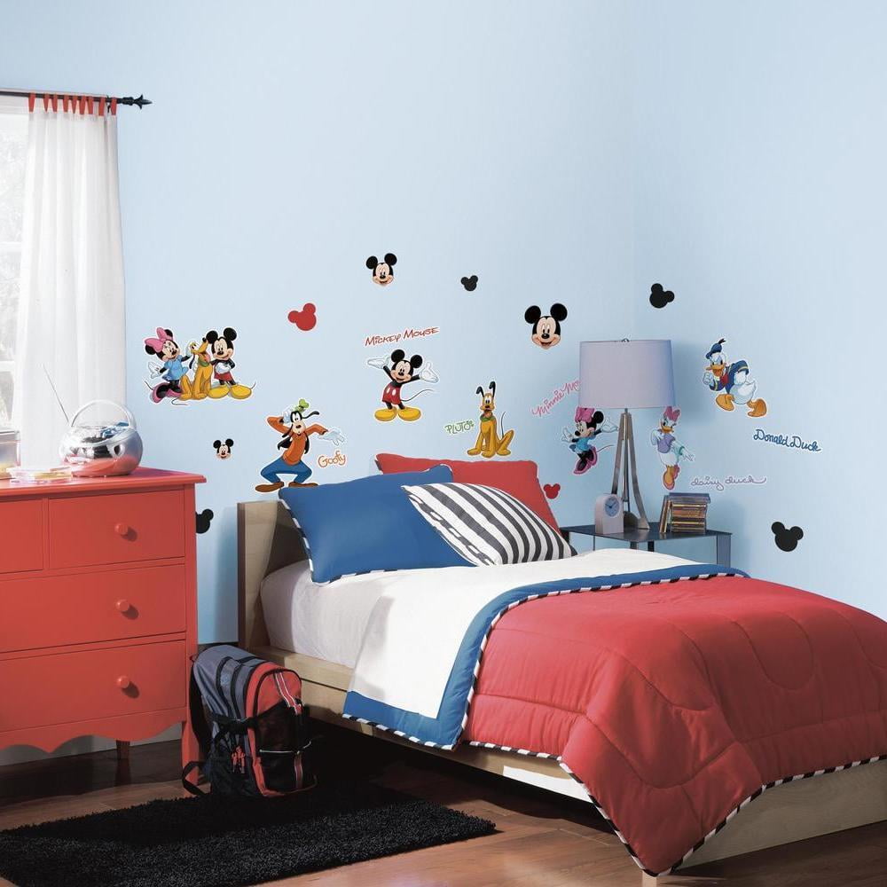 RoomMates Mickey and Friends Minnie Mouse Peel and Stick Giant Wall Decal, 2 pack