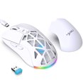 thumbnail image 1 of HXSJ T26 Rechargeable Wireless Mouse with 4 Adjustable DPI (800-4800), 7 LED Lighting Effects, BT5.1/2.4G Dual Mode, 650mAh Battery, 180 Days Standby, 7 Programmable Keys, Compatible with, 1 of 7