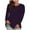 Purple3, variant on Jalioing Women's Long Sleeve T Shirt Plus Size Crew Neck Pullover Tee Casual Fashion Solid Shirts Tops