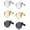 Letter D, variant on 3 Pairs Initial Cufflinks For Men Classic Mens CuffLinks Set Letter Cuff Links for Casual to Formal with Gift Box Silver Black 14K gold plated Cufflinks for Father Husband