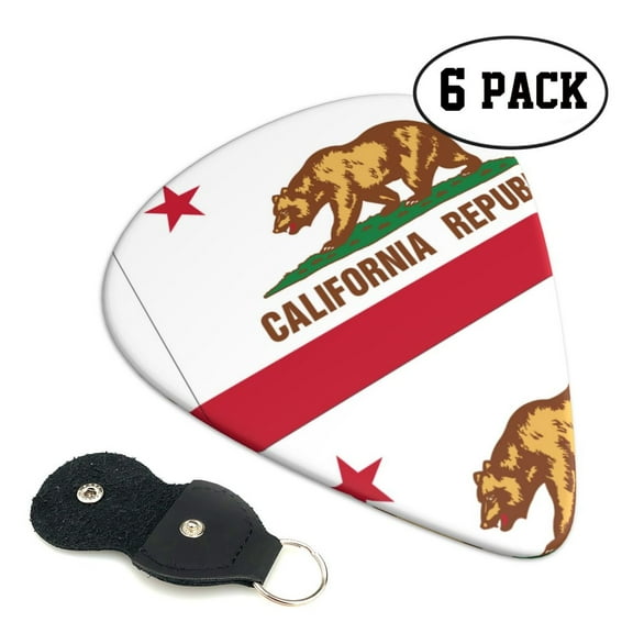 6 Pack Guitar Picks Plectrums California Guitar Pick Guitar Picks for Women Men Beginner Guitar Palyers