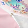thumbnail image 4 of Metsweet Magical Horse Elf Twin Duvet Cover, Princess Castle Butterfly Flowers Twin Bedding,Pink Reversible,2pcs,1 Duvet Cover and 1 Pillowcase, 4 of 6