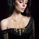 thumbnail image 4 of Collar para mujer, joyería para mujer, collar con colgante de cadena de calavera de acero de aleación punk, estilo hip hop, color dorado vintage, negro, con estilo., 4 of 4