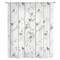 thumbnail image 2 of Sparrow Sheer Curtains 45 Inches Long, Spring Birds on The Branches Vintage Country Light Filering Curtains, Breathable Simi Curtain Privacy Drapes for Kitchen Bathroom Small Window Treatment, 2 of 9