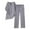 Grey, variant on Yubnlvae Elastic Waist Cargo Pants for Women - 3/4 Length Casual Trousers (Loose Fit, Multi-Pocket Daily Wear) Black L