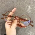 thumbnail image 5 of Men Round Frame Vision Care Women Far Sight Eyewear Anti-UV Blue Rays Reading Glasses Presbyopia Eyeglasses BROWN STRENGTH +1.50, 5 of 8