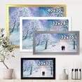 thumbnail image 4 of Couple In Love Walks During Snowy Winter Times 40 in x 30 in Framed Painting Canvas Art Print, by Designart, 4 of 4