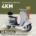 thumbnail image 3 of Mini Moto Eléctrica Vintage Infantil Honey Whale BDQ-916 Gris, 3 of 7