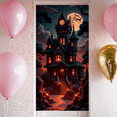 thumbnail image 2 of Gothic Haunted Castle Banner Full Moon Spooky House Halloween Decor for Haunted House Party Halloween Event Spooky Celebration, 2 of 9