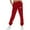 Red, variant on Women's Drawstring Waist Dog Paw Heart Print Sweatpants Fleece Jogger Baggy Lounge Pants with Pockets