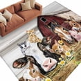 thumbnail image 3 of 6x9 Washable Area Rug, Farmhouse Animal Non-Slip Large Rectangle Rug for Living Room Dining Room, Pig Cat Cow Indoor Floor Mat for Home Decor, 3 of 9