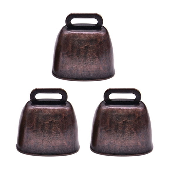 XISAOK 3Pcs Durable Brass Bells for Farm Animal Cattle Goat Farm Loud Bronze Bell